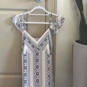 Blue Border Print Maxi Dress︱Lucky Brand